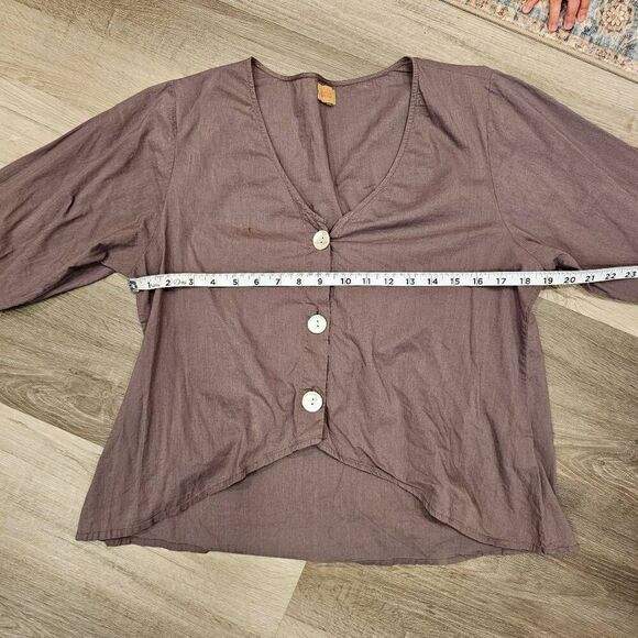 Tulip Cotton Boho Beach vibe Top high low size M - Picture 8 of 8